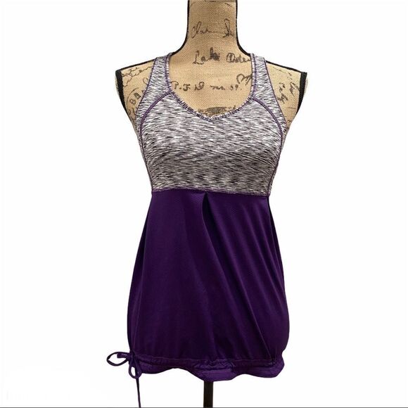 Lucy Heathered Racerback‎ Tie waist Tank Top small - Picture 2 of 8